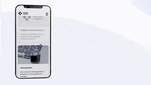 El curso funcionando en el celular
